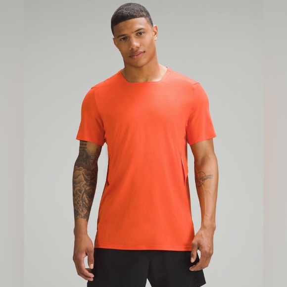 Men’s Lululemon Fast and Free Airflow Solar Orange Shirt Size Large - Picture 1 of 11